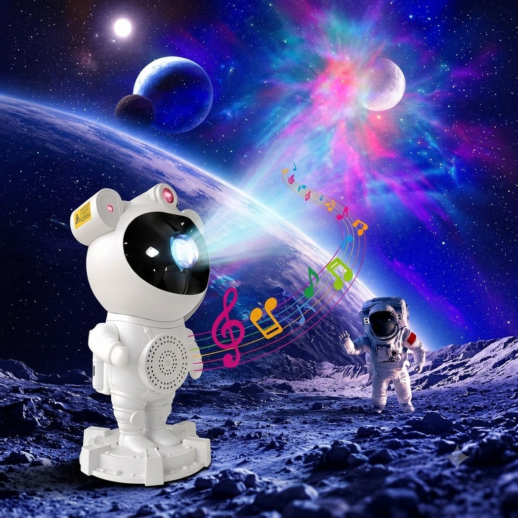 🥇 Astronauta Galaxy Pro™ | Proyector de Nebulosas con Parlante Bluetooth