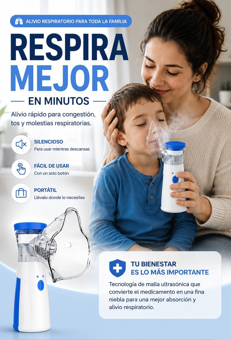 🥇Nebulizador Portátil PREMIUM
